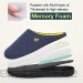 VeraCosy Herren Memory Foam Hausschuhe Slippers mit Zweifarbig-Design