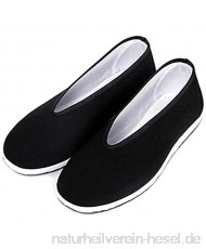 Chinese Traditional Old Beijing Shoes Unisex Martial Art Kung Fu Tai Chi Rubber Sole Shoes Black