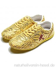 Schuhe Arts Sneaker Karate Kung Fu Taichi Kick Schuhe Universal Für Männer Und Frauen Sport Trainning (Color : Gold Size : 43)