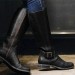 WUSIKY Geschenk für Frauen Stiefeletten Damen Bootsschuhe Boots Fashion Weisecowboy Reitstiefel Retro beiläufige große mittlere Schlauch lädt Schuhe auf