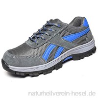 meng Sicherheitsschuhe Herren Damen Leicht Arbeitsschuhe Herren Sportlich Schuhe Mit Stahlkappen (Color : Gray  Size : 46)