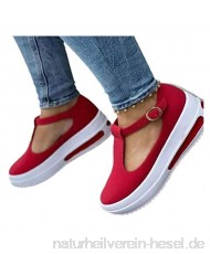 Damen Schnalle Design Riemen Schuhe Damen Oberkeilabsatz Schuhe Loafers für Mädchen Frauen Muttertag Geburtstag Geschenk