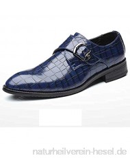 TAZAN Herren Spitz Metallschnalle Business Formale Uniform Schuhe Derby Oxford Party Kleid Schuhe atmungsaktiv rutschfeste verschleißfesten schwarz braun blau